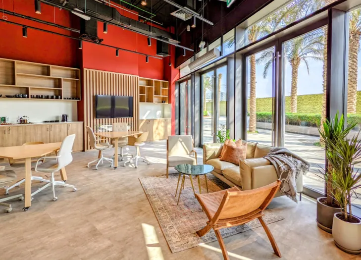 Intelak Co-Working lounge on site